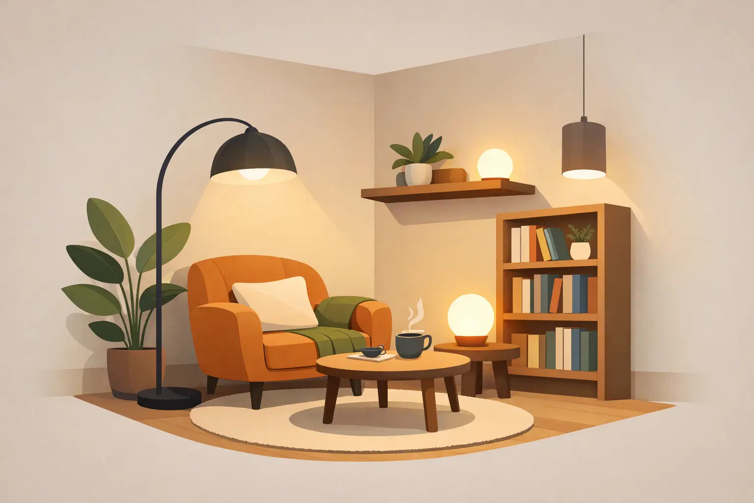 Como iluminar canto de leitura com equilíbrio