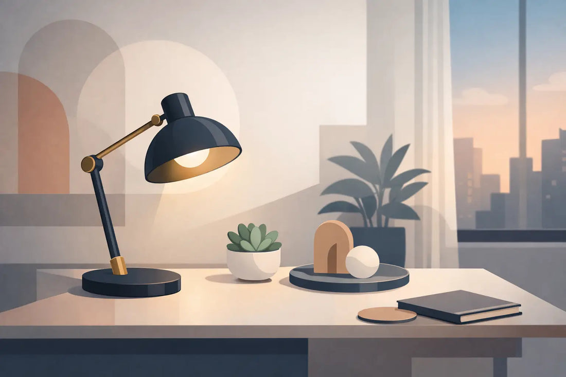 Luminária de mesa moderna na decoração
