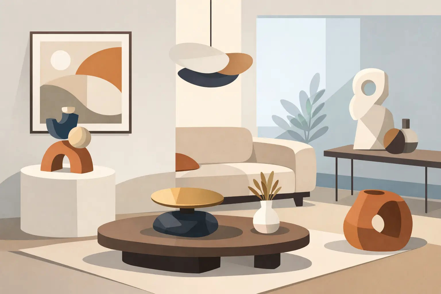 Peças decorativas autorais na casa contemporânea