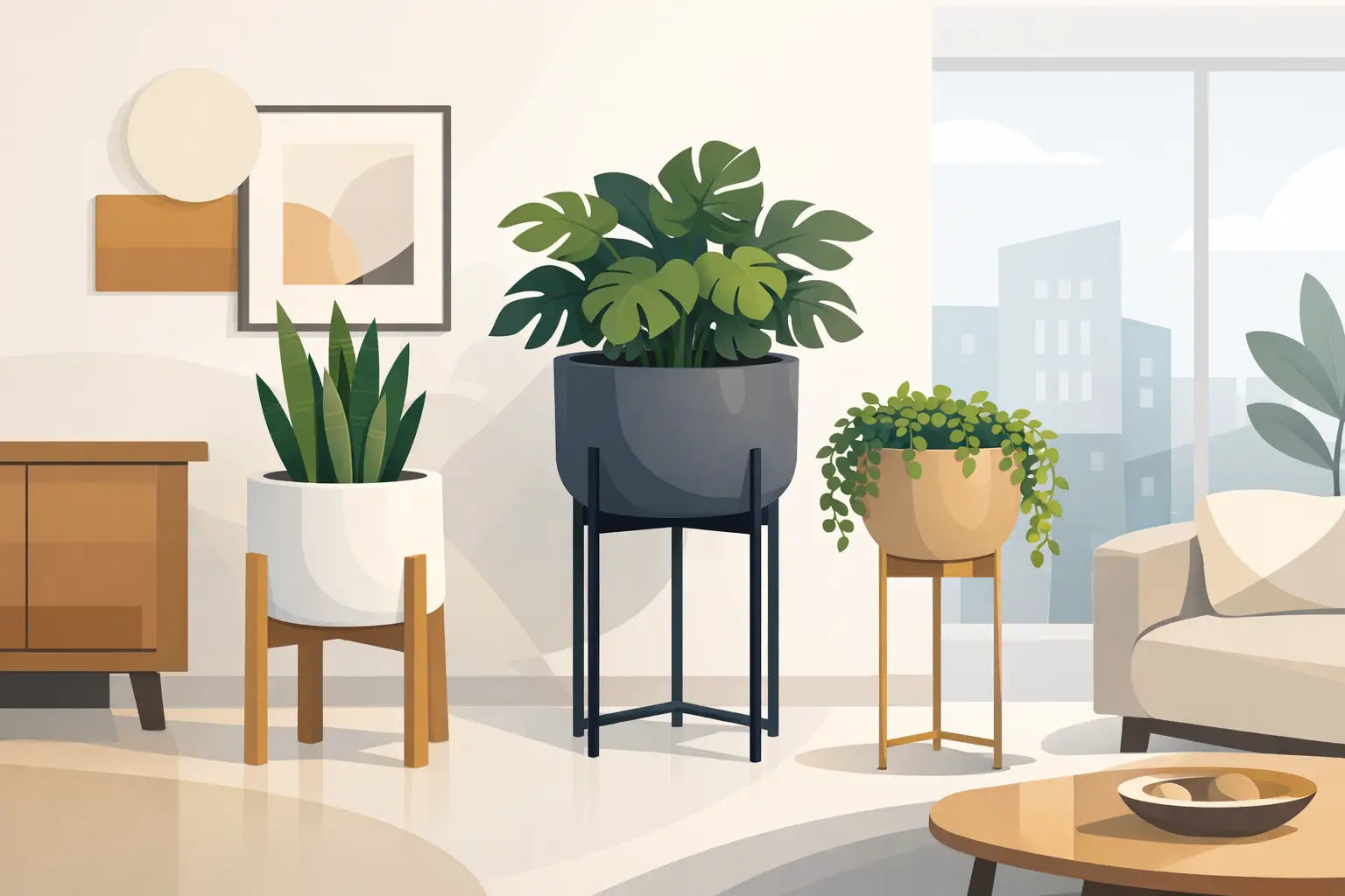 Cachepot moderno para plantas em casa