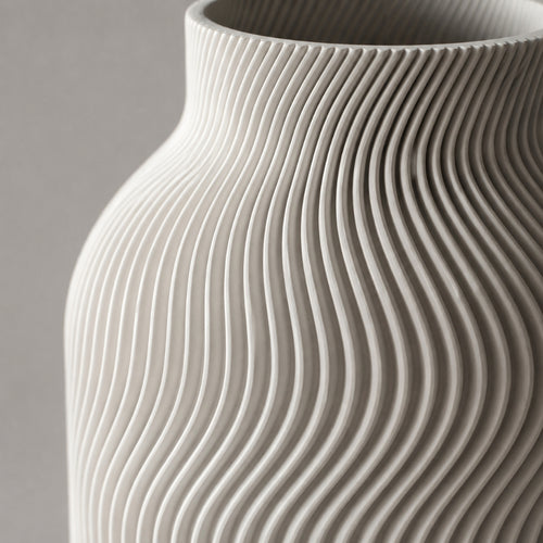 VERDEO Coleção Ondas Vaso Decorativo Minimalista Textura Orgânica