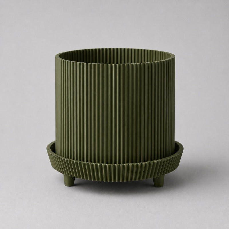 VERDEO Coleção Guarda-Chuva Vaso Decorativo Canelado Minimalista
