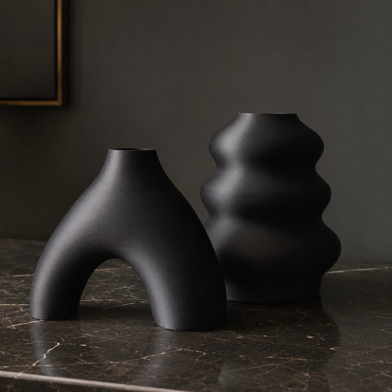 VERDEO Coleção Duna Kit Vasos Decorativos Modernos para Sala e Escritório
