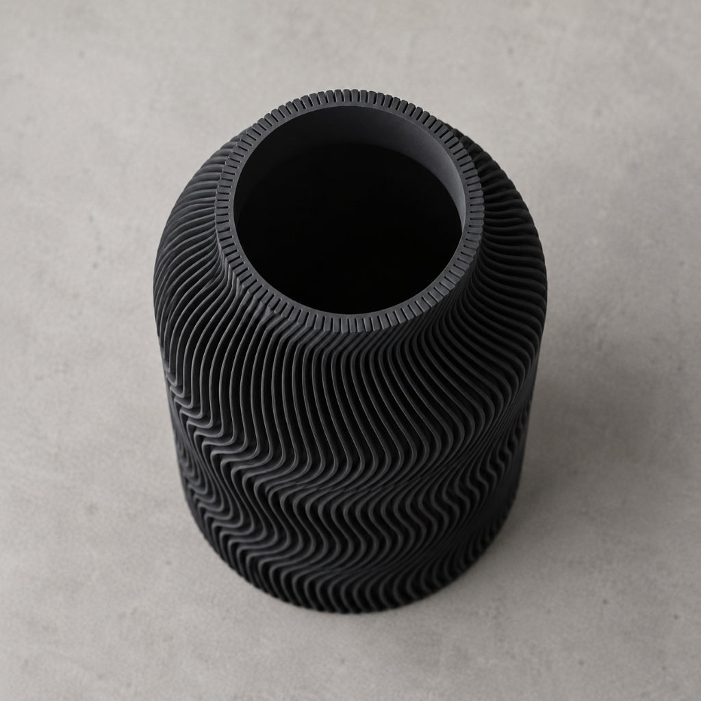 VERDEO Coleção Ondas Vaso Decorativo Minimalista Textura Orgânica