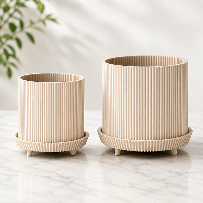 VERDEO Coleção Guarda-Chuva Vaso Decorativo Canelado Minimalista