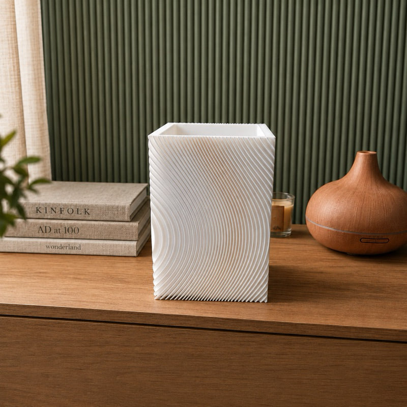 VERDEO Vaso Decorativo Geométrico Moderno Coleção Caixa | Minimalista para Sala, Quarto e Escritório
