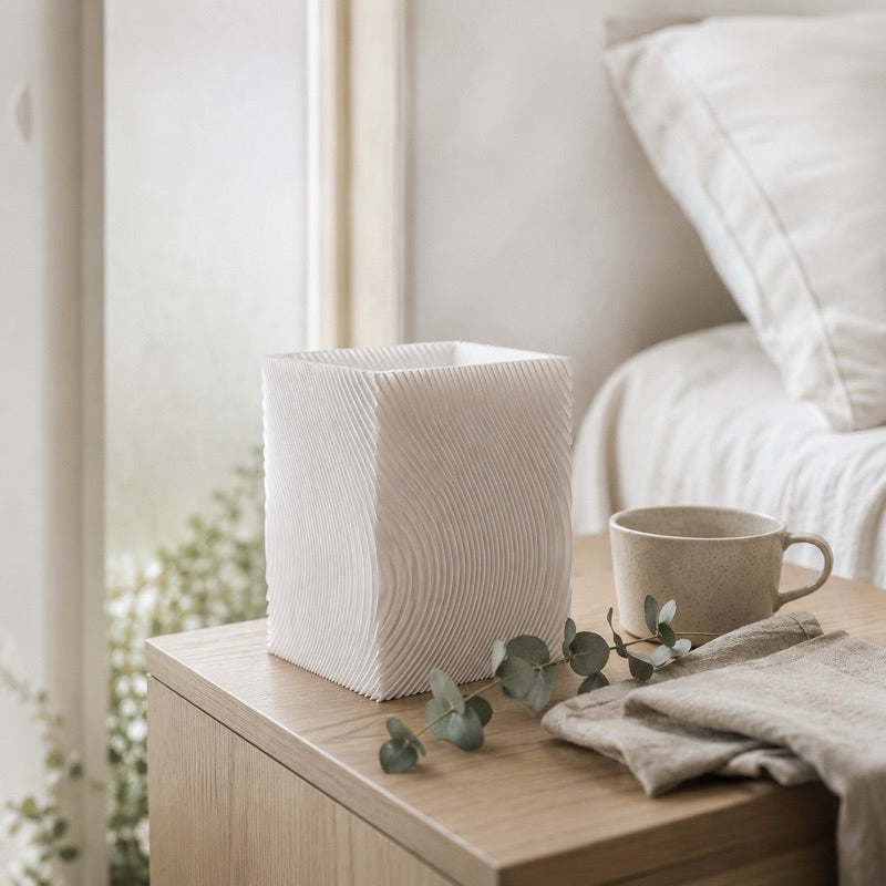 VERDEO Vaso Decorativo Geométrico Moderno Coleção Caixa | Minimalista para Sala, Quarto e Escritório
