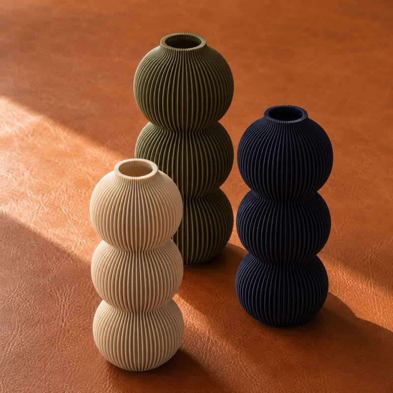 VERDEO Coleção Malabarista Vaso Decorativo Bolha Tripla Moderno